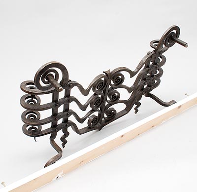 Sold at Auction: 2- WROUGHT IRON WALL MOUNTED COAT HOOKS